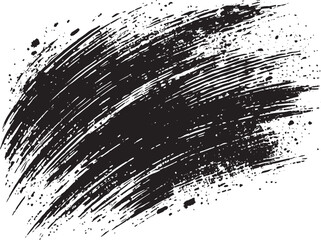 Grunge shape effect black vector illustration isolated on a white background