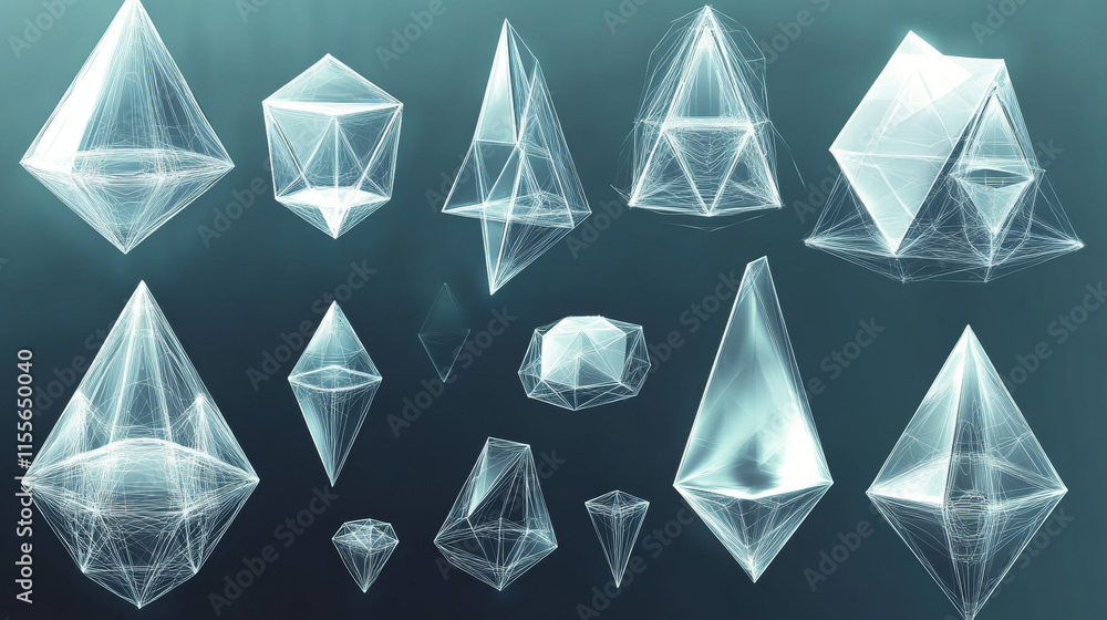 Poster hologram discount. discount from polygons, triangles of points and lines. discount low-poly compound