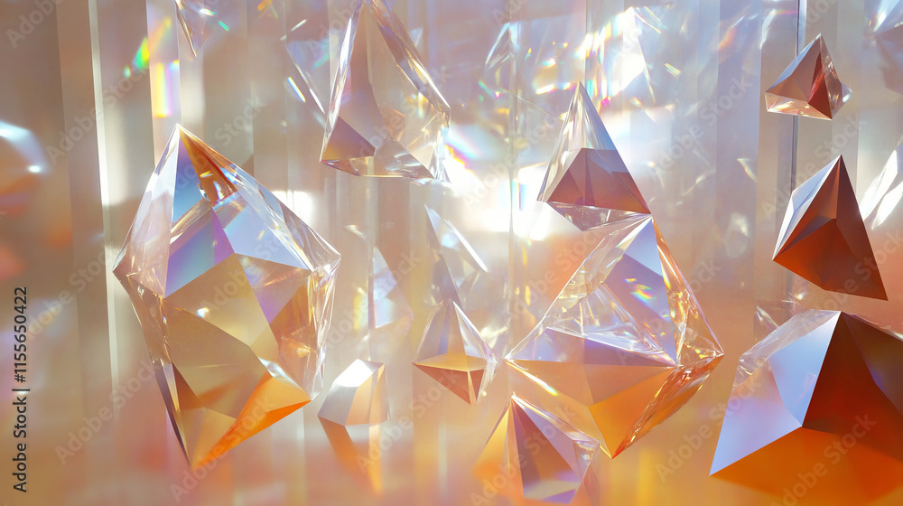 Poster hologram running. running made of polygons, triangles, dots, and lines. low-poly running structure o