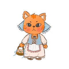 The Cute little  cat girl.