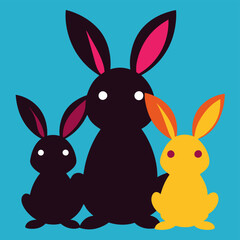 easter bunny and easter eggs