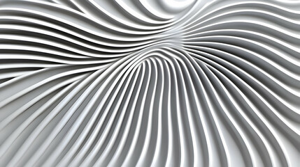Abstract 3D White Wave Background
