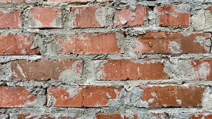 Brick wall with cement background