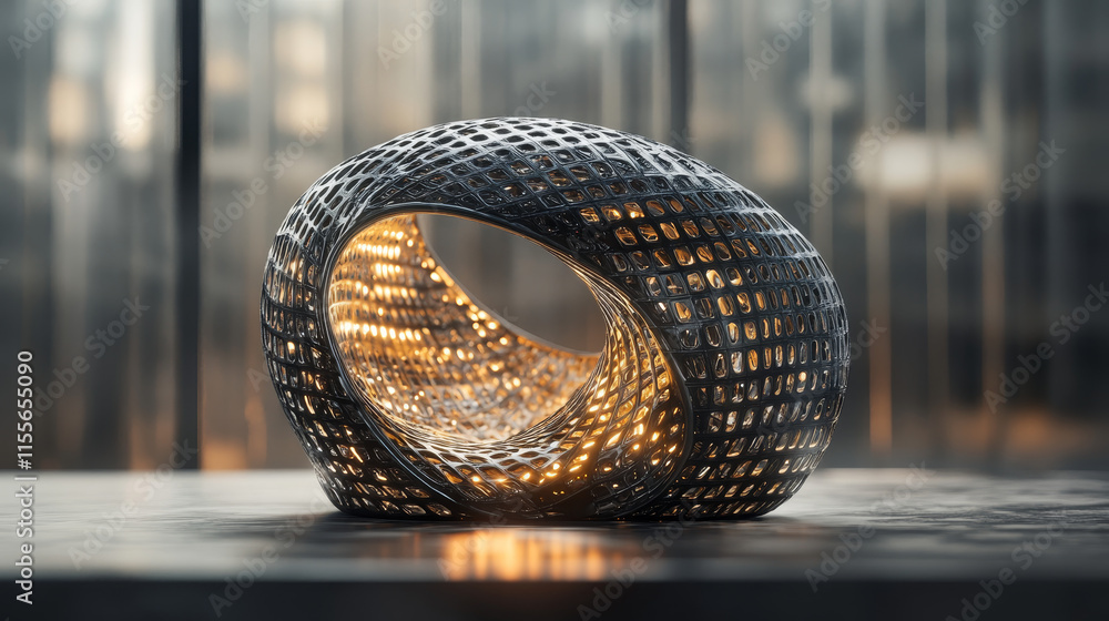Poster intellectual property hologram composed of polygons and lines. a low-poly structure representing inn