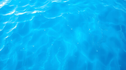 Obraz premium transparent Blue Water with Ripples, Splashes, Bubbles, and Sunlit Waves – Abstract Summer Banner Background, water texture, abstract background, copy space