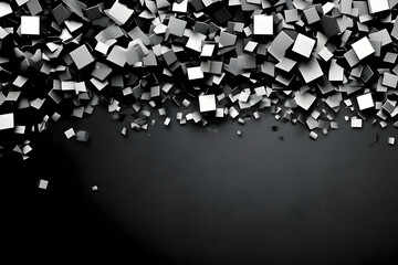 Dark Abstract 3D Cube Background