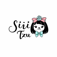 Sticker design of girl