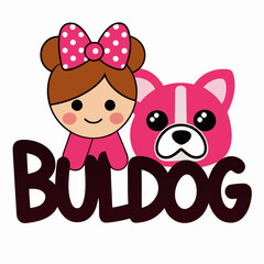 Sticker design of Buldog