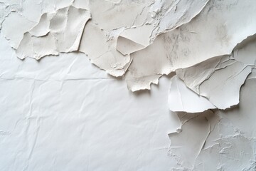 Peeling paint reveals textured surface underneath