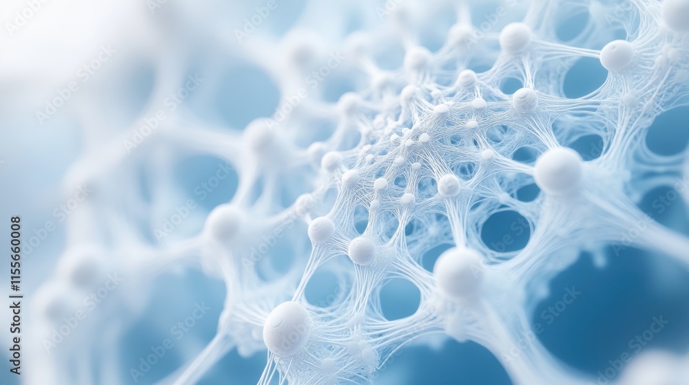 Poster abstract 3d rendering of a complex network of interconnected nodes.