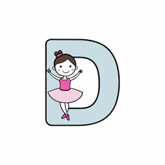 girl with a LETTER D