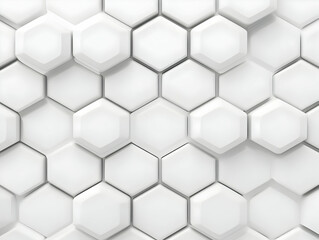 White Hexagon 3D Abstract Background