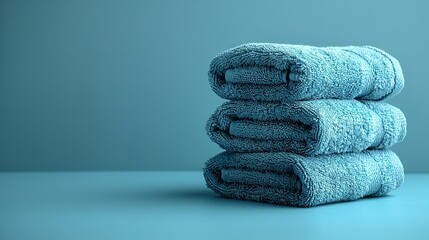 Washing ads with colorful folded clothes on an orange background, Generative Ai.