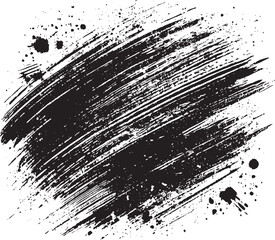 Grunge shape effect black vector illustration isolated on a white background