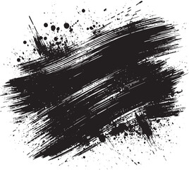 Grunge shape effect black vector illustration isolated on a white background