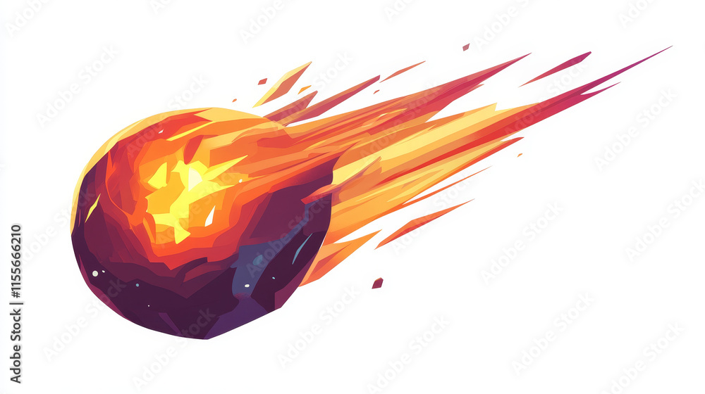 Poster meteor icon. meteor icon on a white background, isolated. the icon has three uses in applications an