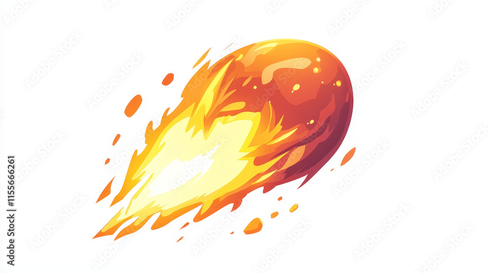 Poster meteor icon. meteor icon on a white background, isolated. the icon has three uses in applications an