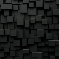Black Cube 3D Abstract Background