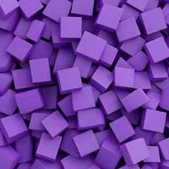 Purple Cube 3D Abstract Background