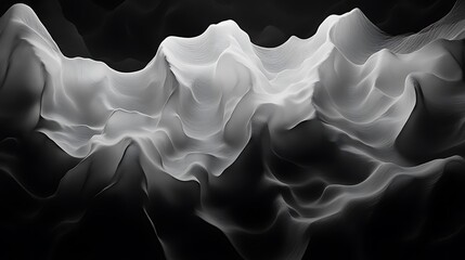 Fototapeta premium Smooth white smoke shapes forming on a dark textured surface