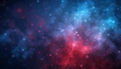 Obraz premium Abstract blue, pink and purple gradient floral magical blurred seamless pattern texture in vintage surface smooth finishing,