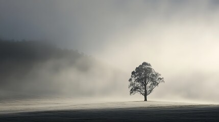Ethereal white mist lingering on a shadowy blank background