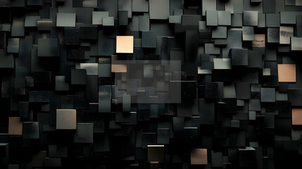 Dark 3D Abstract Cube Background