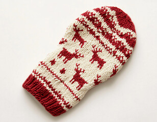 Knitted Christmas Mitten