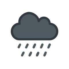 rainy cloud icon design