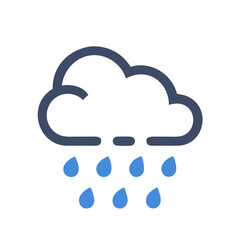 rainy cloud icon design