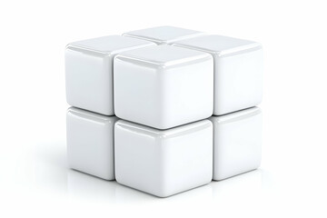 Obraz premium White Cubic 3D Illustration