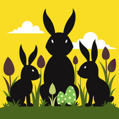 easter bunny in grass