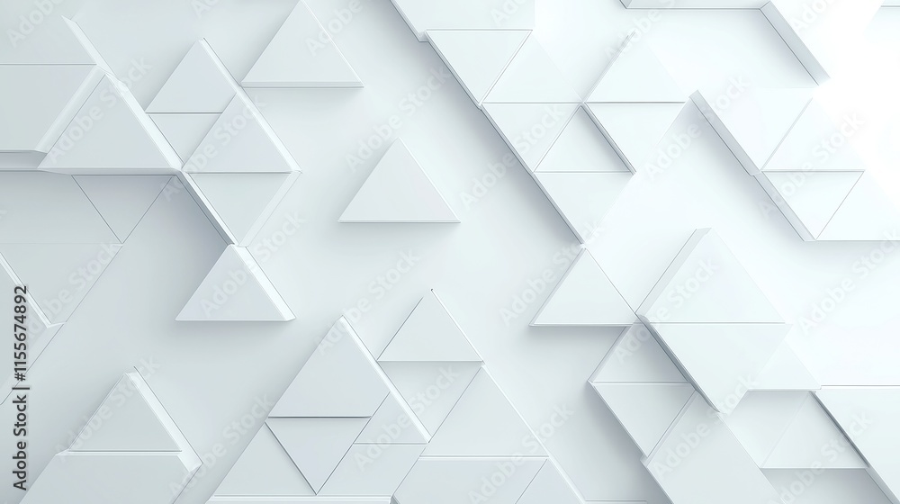 Aufkleber triangular geometric pattern, a sleek design featuring interlocking triangles in shades of gray, set