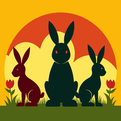 easter bunny in grass