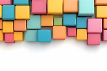 Colorful 3D Cube Abstract Background