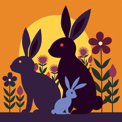 easter bunny in grass