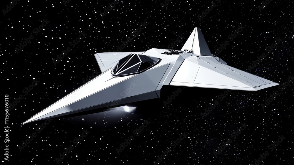 Poster the hologram is a rocket. a spaceship made of polygons, triangles of points and lines. journey to th