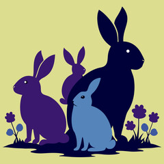 easter bunny in grass