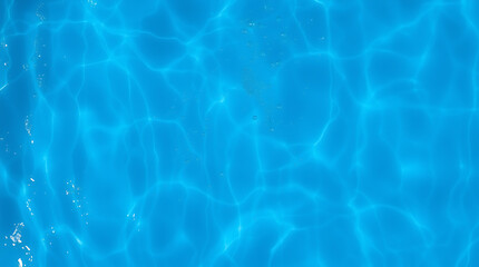 transparent Blue Water with Ripples, Splashes, Bubbles, and Sunlit Waves – Abstract Summer Banner Background, water texture, abstract background, copy space