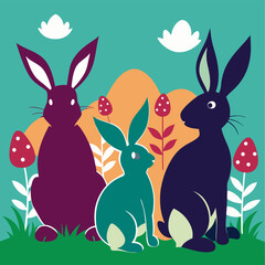 easter bunny in grass