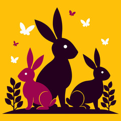 easter bunny in grass