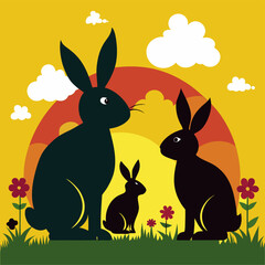 easter bunny in grass