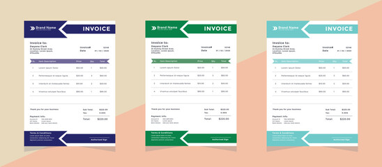 Professional Corporate Invoice Template 03