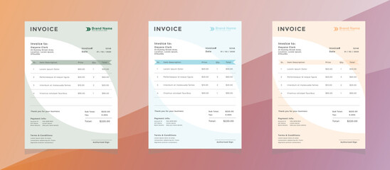 Professional Corporate Invoice Template 07