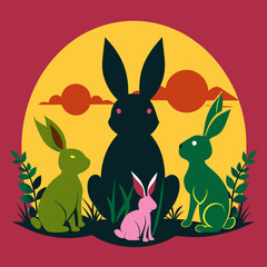 easter bunny in grass