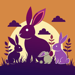 easter bunny in grass