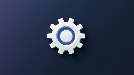 Gear AI icon. Gear AI icon on a white background, isolated. The icon has three uses in applications and websites. Vector illustration. Gear AI icon on a white background.