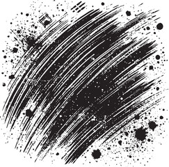 Grunge shape effect black vector illustration isolated on a white background