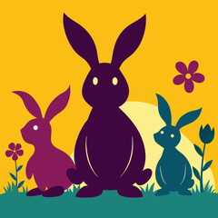 easter bunny in grass