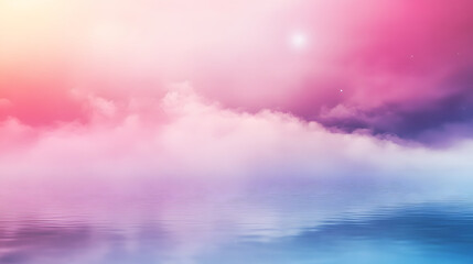Obraz premium Pastel Cloudscape Reflecting in Calm Water
